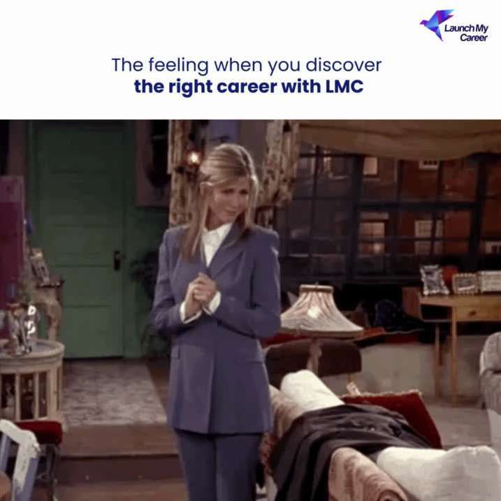LaunchMyCareer Friends meme about discovering the right career fit